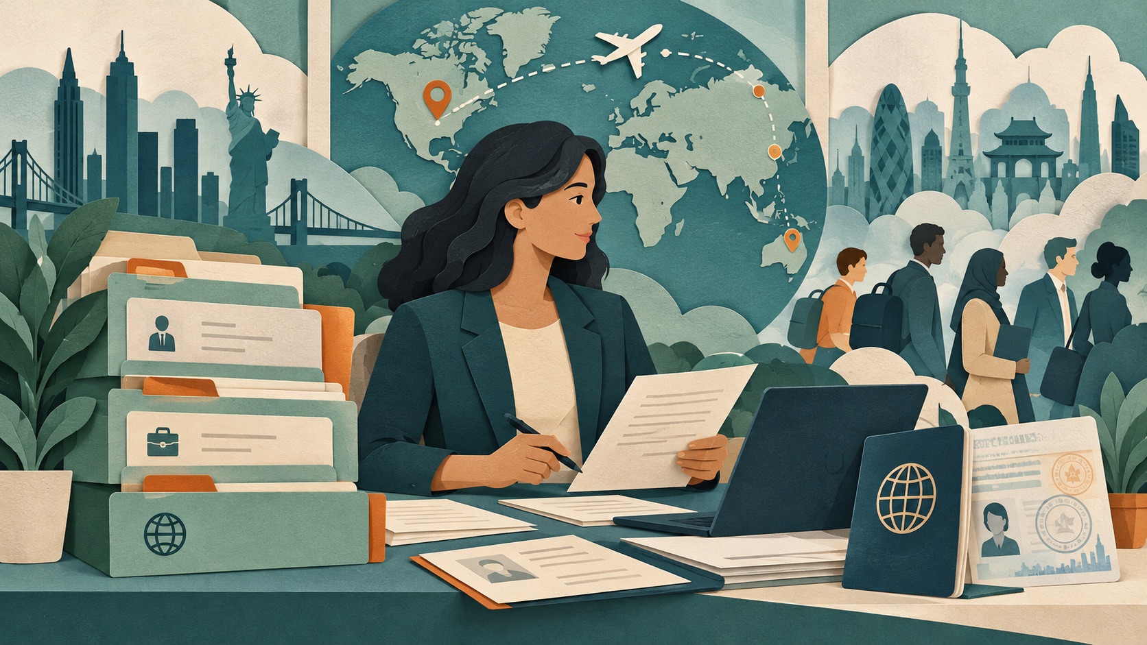 Illustration of United States visa coordination and global mobility